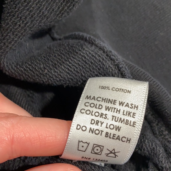 Cotton Citizen Milan Cropped Black Sweatshirt XS - Picture 9 of 9